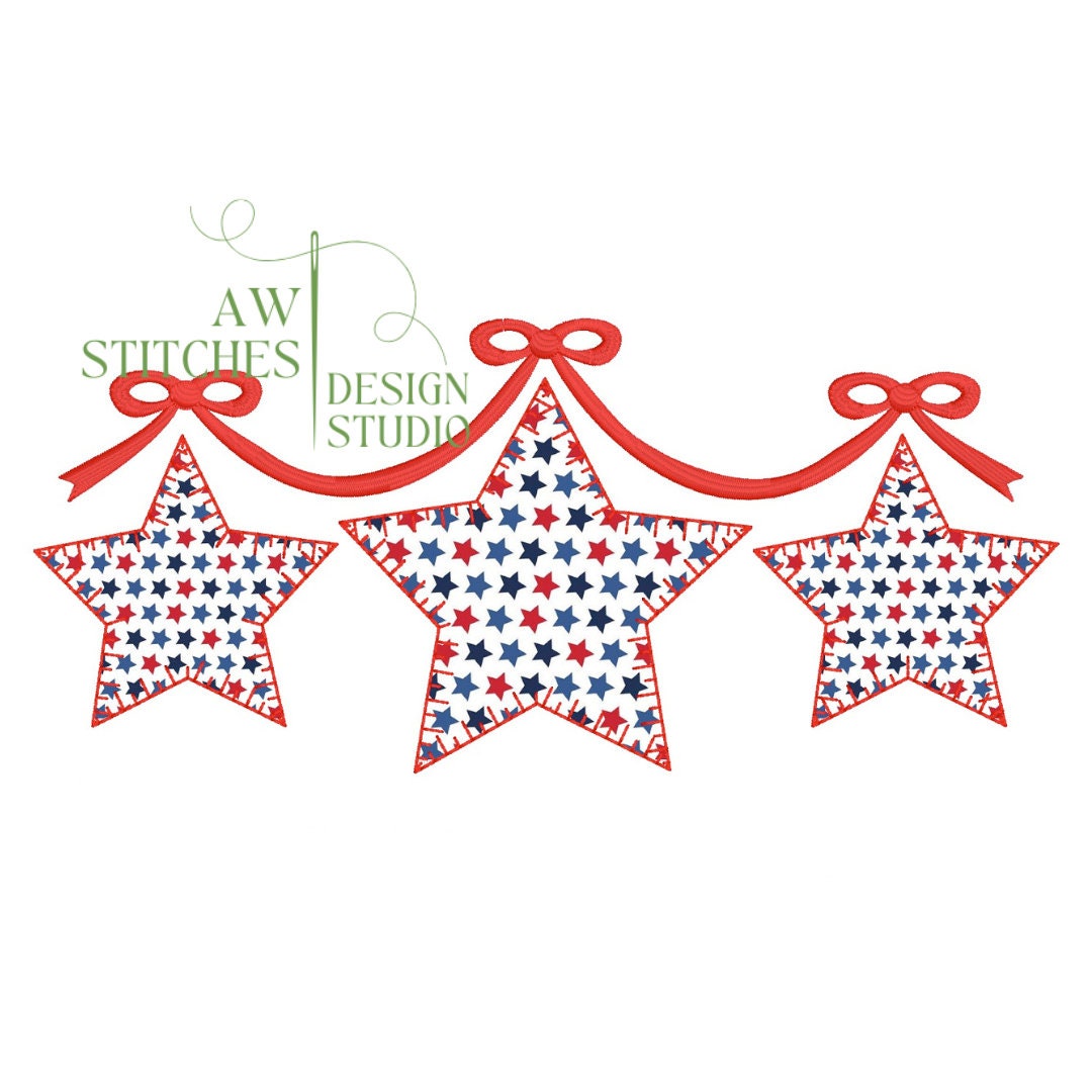 Star Trio with Ribbon Bow