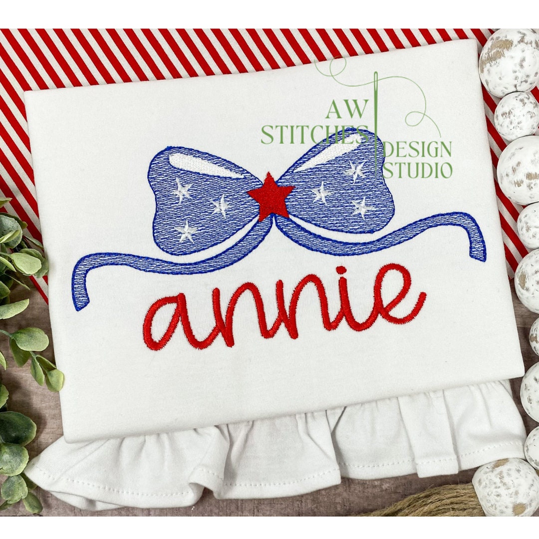 Patriotic Bow with Star