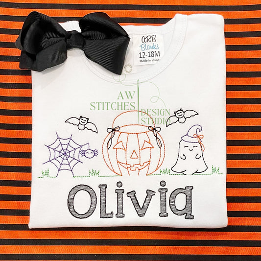 Halloween Line with Bow